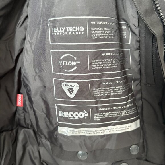 Helly Hansen Performance Ski Snowboard Jacket Coat Black Size Medium - Picture 7 of 7